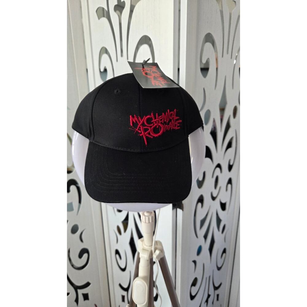 My Chemical Romance Snapback Hat Black Red Logo NWT Official Rock Off Warner MCR